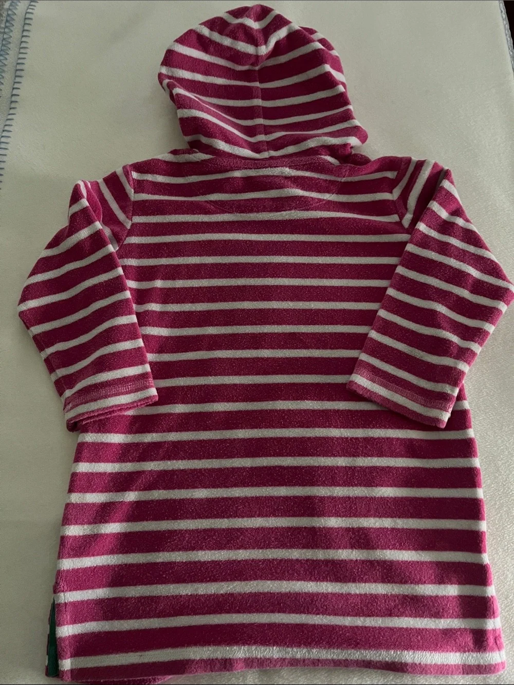 Pink and white striped beach cover up by Boden